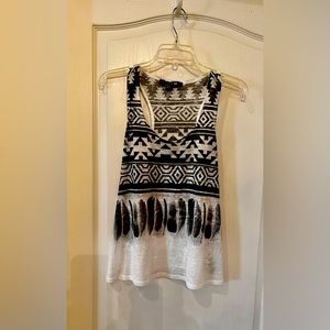 Forever 21 Black and White Flowy Top
